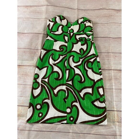 Milly Of New York Women's Green And White BodyCon Dress - 4 - Picture 10 of 12